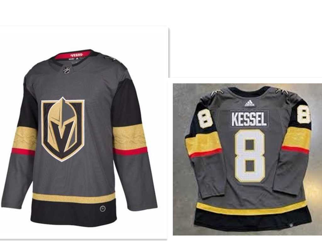 Men's Vegas Golden Knights #8 Phil Kessel Gray Adidas NHL Home Jersey