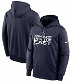 Men's Dallas Cowboys Nike Navy 2021 NFC East Division Champions Trophy Collection Pullover Hoodie,baseball caps,new era cap wholesale,wholesale hats