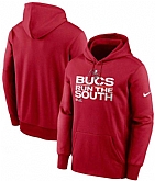 Men's Tampa Bay Buccaneers Nike Red 2021 NFC South Division Champions Trophy Collection Pullover Hoodie,baseball caps,new era cap wholesale,wholesale hats