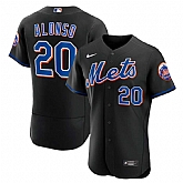 Mets 20 Pete Alonso Black Nike 2022 Alternate Flexbase Jersey Dzhi,baseball caps,new era cap wholesale,wholesale hats