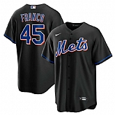 Mets 45 John Franco Black Nike 2022 Alternate Cool Base Jersey Dzhi,baseball caps,new era cap wholesale,wholesale hats
