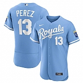 Royals 13 Salvador Perez Light Blue Nike 2022 Alternate Flexbase Jersey Dzhi,baseball caps,new era cap wholesale,wholesale hats