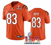 Nike Bengals Men & Women & Youth 83 Tyler Boyd Orange 2022 Super Bowl LVI Vapor Limited Jersey,baseball caps,new era cap wholesale,wholesale hats