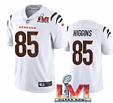 Nike Bengals Men & Women & Youth 85 Tee Higgins White 2022 Super Bowl LVI Vapor Limited Jersey,baseball caps,new era cap wholesale,wholesale hats