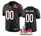 Nike Bengals Men & Women & Youth Customized Black 2022 Super Bowl LVI Vapor Limited Jersey,baseball caps,new era cap wholesale,wholesale hats