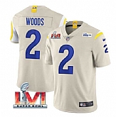 Nike Rams Men & Women & Youth 2 Robert Woods Bone 2022 Super Bowl LVI Vapor Limited Jersey,baseball caps,new era cap wholesale,wholesale hats