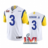 Nike Rams Men & Women & Youth 3 Odell Beckham Jr. White 2022 Super Bowl LVI Vapor Limited Jersey,baseball caps,new era cap wholesale,wholesale hats