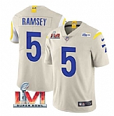 Nike Rams Men & Women & Youth 5 Jalen Ramsey Bone 2022 Super Bowl LVI Vapor Limited Jersey,baseball caps,new era cap wholesale,wholesale hats