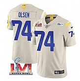 Nike Rams Men & Women & Youth 74 Merlin Olsen Bone 2022 Super Bowl LVI Vapor Limited Jersey,baseball caps,new era cap wholesale,wholesale hats