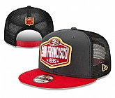 49ers Team Logo Black Red 2021 NFL Draft New Era Adjustable Hat YD,baseball caps,new era cap wholesale,wholesale hats