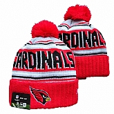 Arizona Cardinals Team Logo Red Pom Cuffed Knit Hat YD,baseball caps,new era cap wholesale,wholesale hats