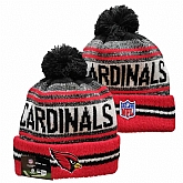 Arizona Cardinals Team Logo Red and Gray Pom Cuffed Knit Hat YD,baseball caps,new era cap wholesale,wholesale hats