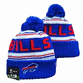 Bills Team Logo Royal Red Pom Cuffed Knit Hat YD,baseball caps,new era cap wholesale,wholesale hats