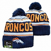 Broncos Team Logo Navy Pom Cuffed Knit Hat YD,baseball caps,new era cap wholesale,wholesale hats