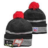 Buccaneers Team Logo Black and Red Pom Cuffed Knit Hat YD,baseball caps,new era cap wholesale,wholesale hats