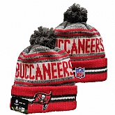Buccaneers Team Logo Red and Gray Pom Cuffed Knit Hat YD,baseball caps,new era cap wholesale,wholesale hats