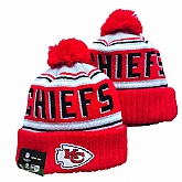 Chiefs Team Logo Red Pom Cuffed Knit Hat YD