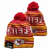 Chiefs Team Logo Red and Yellow Pom Cuffed Knit Hat YD,baseball caps,new era cap wholesale,wholesale hats