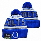 Colts Team Logo Royal Pom Cuffed Knit Hat YD