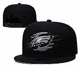 Eagles Team Logo Black New Era Adjustable Hat YD