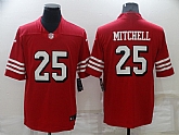 Nike 49ers 25 Elijah Mitchell Red Color Rush Vapor Limited Jersey,baseball caps,new era cap wholesale,wholesale hats