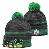 Packers Team Logo Black and Green Pom Cuffed Knit Hat YD,baseball caps,new era cap wholesale,wholesale hats