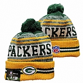 Packers Team Logo Yellow and Green Pom Cuffed Knit Hat YD