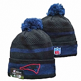 Patriots Team Logo Black and Navy Pom Cuffed Knit Hat YD,baseball caps,new era cap wholesale,wholesale hats