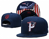 Patriots Team Logo Navy USA Flag Adjustable Hat GS