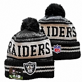Raiders Team Logo Black and Gray Pom Cuffed Knit Hat YD,baseball caps,new era cap wholesale,wholesale hats
