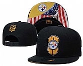 Steelers Team Logo Black USA Flag Adjustable Hat GS,baseball caps,new era cap wholesale,wholesale hats