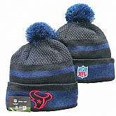 Texans Team Logo Black and Blue Pom Cuffed Knit Hat YD,baseball caps,new era cap wholesale,wholesale hats