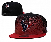 Texans Team Logo New Era Black Red Fade Up Adjustable Hat GS