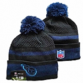 Titans Team Logo Black and Navy Pom Cuffed Knit Hat YD,baseball caps,new era cap wholesale,wholesale hats