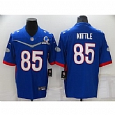 Nike 49ers 85 George Kittle Blue 2022 NFC Pro Bowl Limited Jersey,baseball caps,new era cap wholesale,wholesale hats