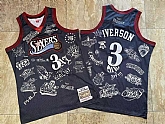 76ers 3 Allen Iverson Black 1997-98 Hardwood Classics Jersey Mixiu,baseball caps,new era cap wholesale,wholesale hats