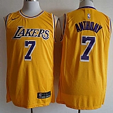 Lakers 7 Carmelo Anthony Yellow Nike Diamond 75th Anniversary Swingman Jersey,baseball caps,new era cap wholesale,wholesale hats