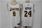 Lakers 8 & 24 Kobe Bryant White Nike Diamond 75th Anniversary City Edition Swingman Jersey,baseball caps,new era cap wholesale,wholesale hats