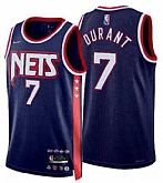 Nets 7 Kevin Durant Navy Nike 2021-22 City Edition Swingman Jersey,baseball caps,new era cap wholesale,wholesale hats