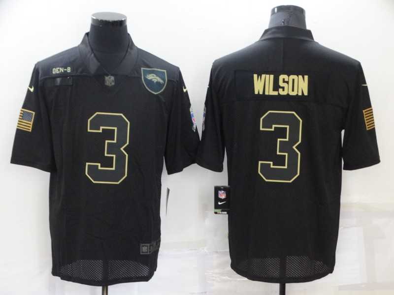 Nike Broncos 3 Russell Wilson Black Salute to Service Limited Jersey Dzhi