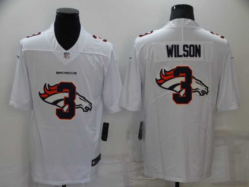Nike Broncos 3 Russell Wilson White Shadow Logo Vapor Limited Jersey Dzhi