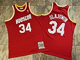 Rockets 34 Hakeem Olajuwon Red 1993-94 Hardwood Classics Jersey Mixiu,baseball caps,new era cap wholesale,wholesale hats