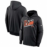 Cincinnati Bengals Nike 2021 AFC Champions Iconic Pullover Hoodie Black,baseball caps,new era cap wholesale,wholesale hats