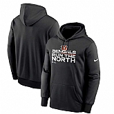 Cincinnati Bengals Nike 2021 AFC North Division Champions Trophy Collection Pullover Hoodie Black,baseball caps,new era cap wholesale,wholesale hats