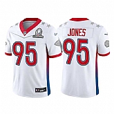 Kansas City Chiefs 95 Chris Jones 2022 White Pro Bowl Jersey Dyin,baseball caps,new era cap wholesale,wholesale hats