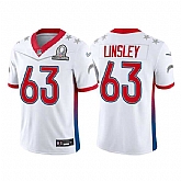 Los Angeles Chargers 63 Corey Linsley 2022 White AFC Pro Bowl Jersey Dyin,baseball caps,new era cap wholesale,wholesale hats