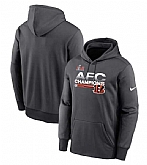 Men's Cincinnati Bengals Nike Black 2022 NFC Champions Pullover Hoodie,baseball caps,new era cap wholesale,wholesale hats