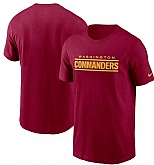 Men's Washington Commanders Nike Burgundy Wordmark T-Shirt,baseball caps,new era cap wholesale,wholesale hats