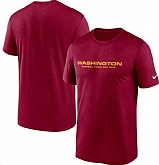 Men's Washington Football Team Nike Burgundy Logo Essential Legend Performance T-Shirt