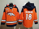 Broncos 18 Peyton Manning Orange All Stitched Sweatshirt Hoodie,baseball caps,new era cap wholesale,wholesale hats